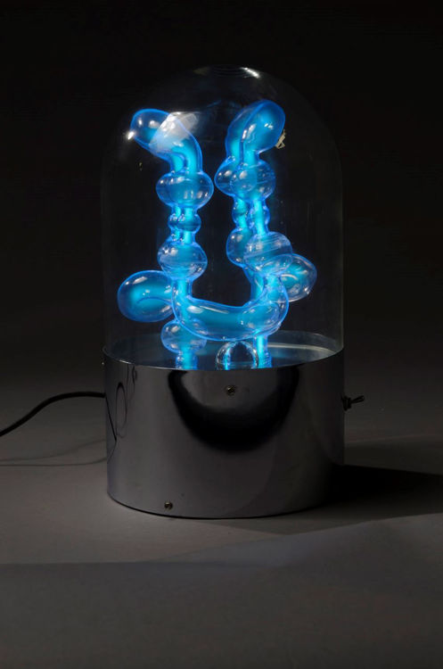 Picture of Blue Neon Glass Sculpture