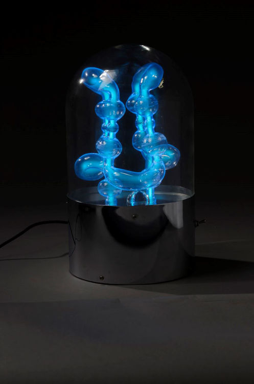 Picture of Blue Neon Glass Sculpture