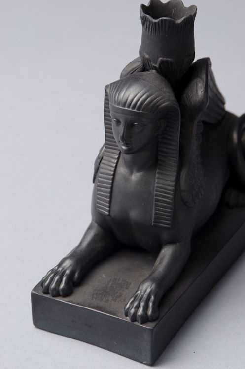 Picture of Black Basalt Sphinx Candlestick