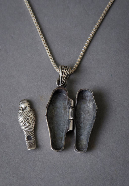 Picture of Sarcophagus Pendant with Mummy Necklace