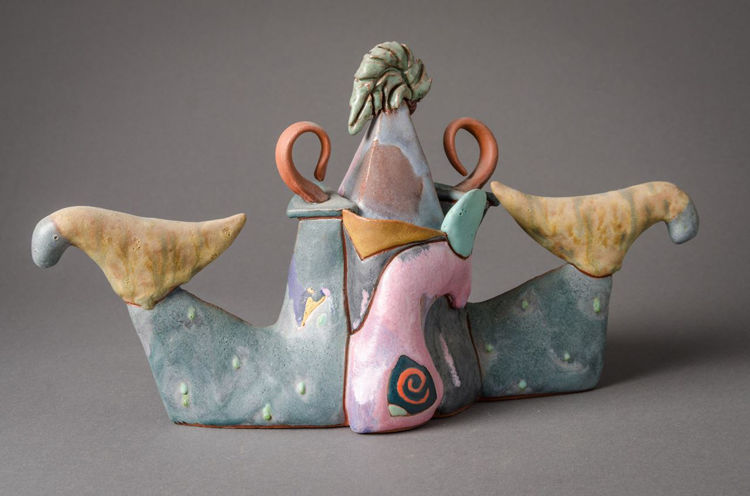 Picture of Sculptural Lidded Ceramic Container